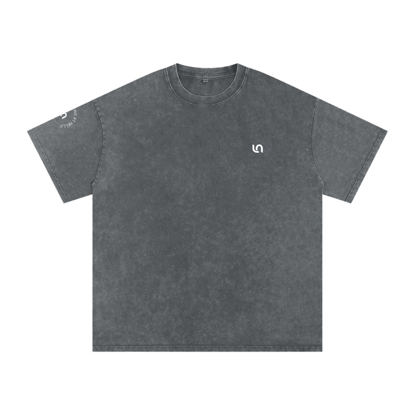 You had me at hello - Snow Washed Oversized Cotton T-Shirt